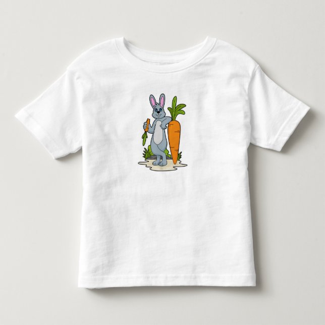 T-shirt Pour Les Tous Petits Lapin avec carotte (Devant)