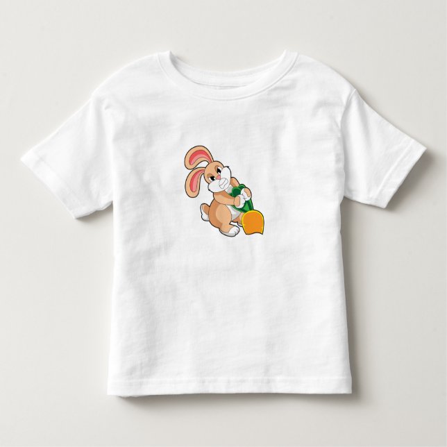 T-shirt Pour Les Tous Petits Lapin avec carotte (Devant)
