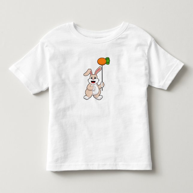 T-shirt Pour Les Tous Petits Lapin avec carotte comme ballon.PNG (Devant)
