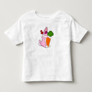 T-shirt Pour Les Tous Petits Lapin avec carotte et coeur