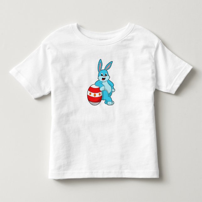 T-shirt Pour Les Tous Petits Lapin avec oeuf de Pâques (Devant)