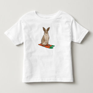 T-shirt Pour Les Tous Petits Lapin comme skieur avec ski