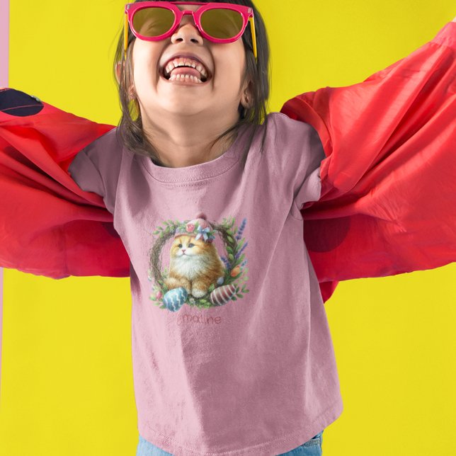 T-shirt Pour Les Tous Petits Lapin de Pâques dans une couronne (Créateur téléchargé)