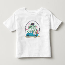 T-shirt Pour Les Tous Petits lapin de pâques heureux