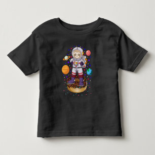 T-shirt Pour Les Tous Petits L'astronaute spatial Galaxy Planet Donut Candy
