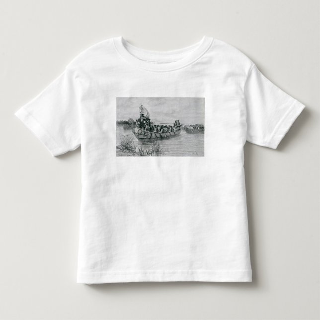 T-shirt Pour Les Tous Petits L'atterrissage de Cadillac (Devant)