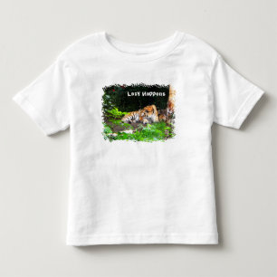 T-shirt Pour Les Tous Petits Lazy arrive le tigre de Sibérie