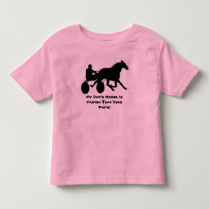 T-shirt Pour Les Tous Petits Le cheval de mon papa est plus rapide que votre
