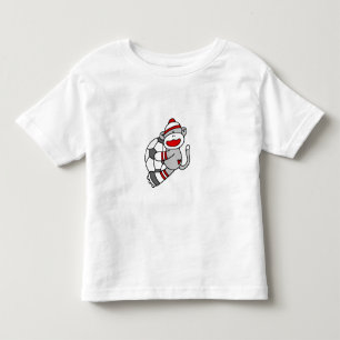 T-shirt Pour Les Tous Petits Le football de singe de chaussette