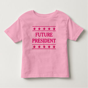 T-shirt Pour Les Tous Petits Le futur président rose