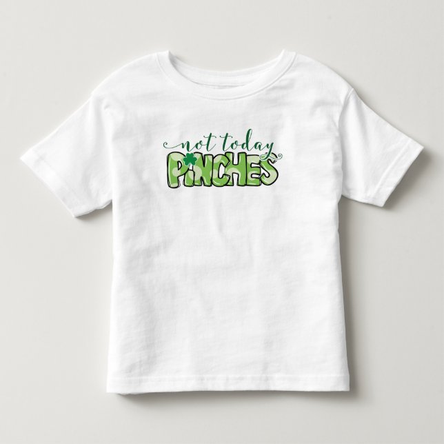 T-shirt Pour Les Tous Petits Le Jour de la Saint Patrick, pas aujourd'hui, Pinc (Devant)