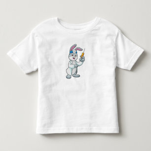 T-shirt Pour Les Tous Petits Le lapin comme docteur à la vaccination avec la se