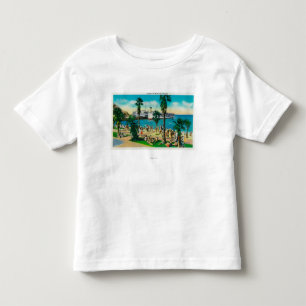 T-shirt Pour Les Tous Petits Le long de la plage à l'île d'AvalonCatalina, CA