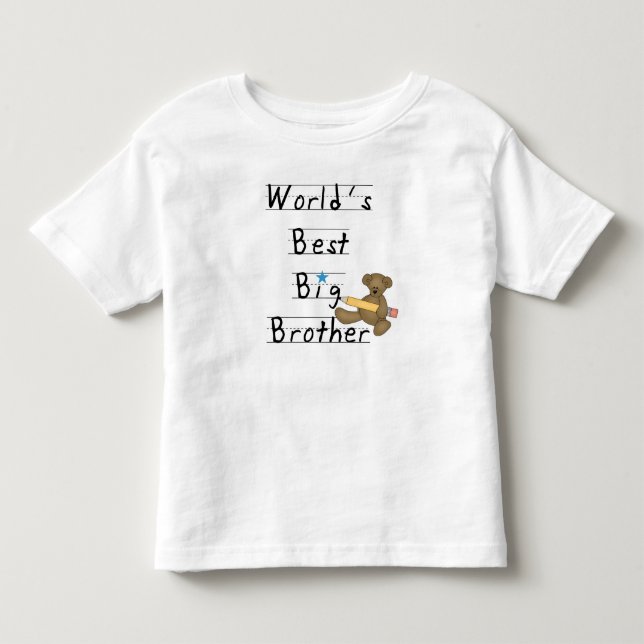 T-shirt Pour Les Tous Petits Le meilleur Big Brother du monde (Devant)