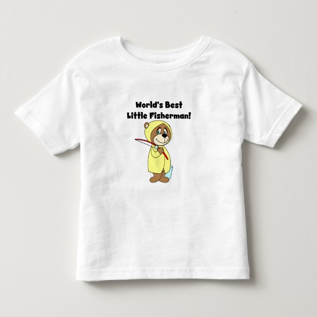 T-shirt Pour Les Tous Petits Le meilleur petit pêcheur du monde (Devant)