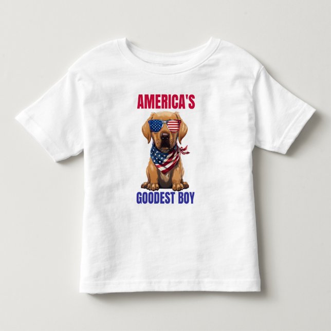 T-shirt Pour Les Tous Petits Le plus gentil Labrador d'Amérique (Devant)