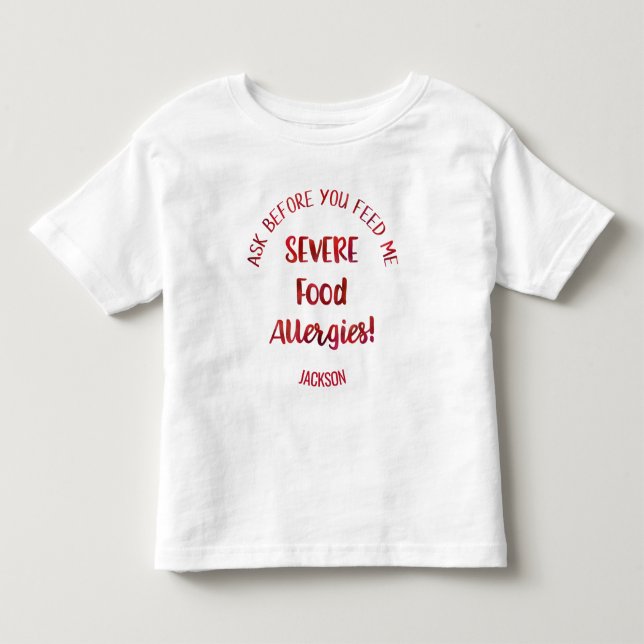 T-shirt Pour Les Tous Petits Les enfants graves d'allergies alimentaires (Devant)