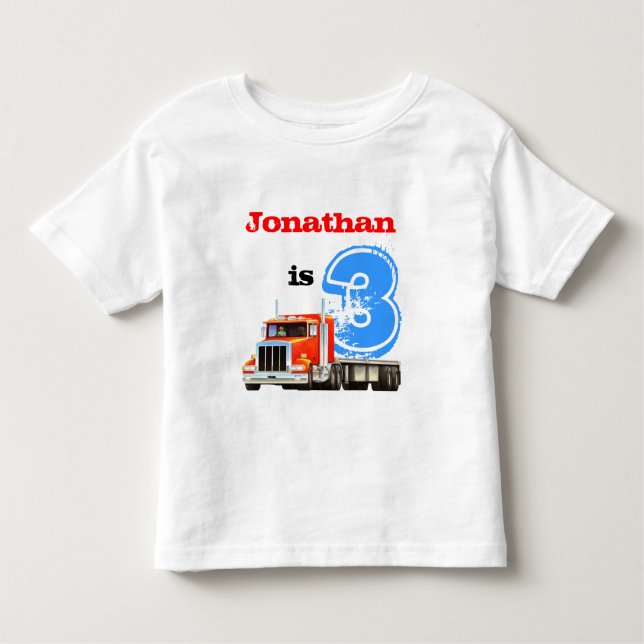 T-shirt Pour Les Tous Petits Les enfants nom et âge faits sur commande troquent (Devant)