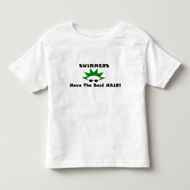 T-shirt Pour Les Tous Petits Les nageurs ont les meilleurs cheveux (Devant)