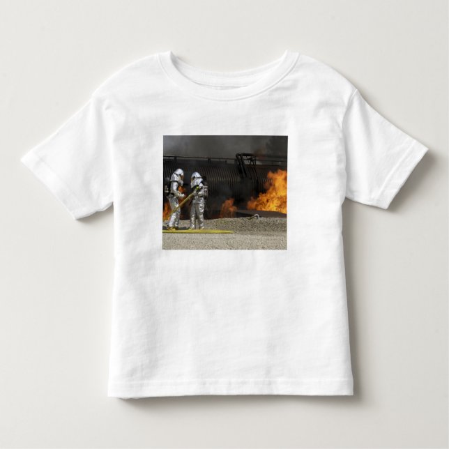 T-shirt Pour Les Tous Petits Les pompiers neutralisent un feu (Devant)