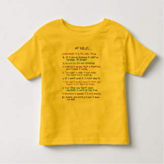 T-shirt Pour Les Tous Petits Les règles de l'enfant en bas âge