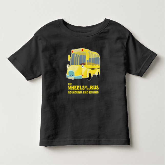 T-shirt Pour Les Tous Petits Les roues sur l'autobus vont en rond (Devant)