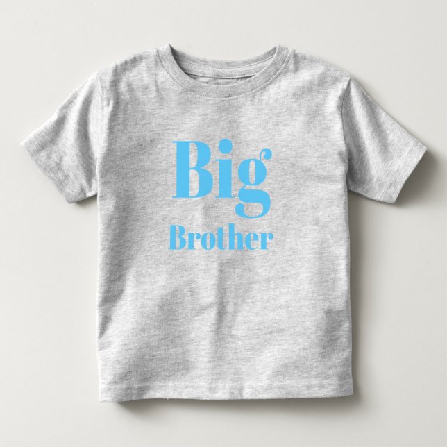 T-shirt Pour Les Tous Petits LETTRE Bleue Lumière Big Brother (Devant)