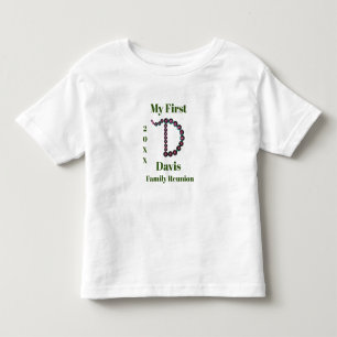 T-shirt Pour Les Tous Petits Lettre D Monogramme de ma première famille