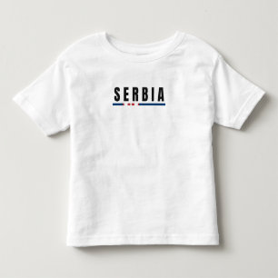 T-shirt Pour Les Tous Petits LETTRE D'Art Moderne Simple Serbie
