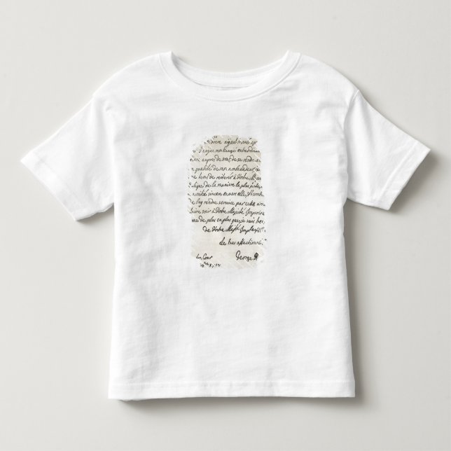 T-shirt Pour Les Tous Petits Lettre de George I à Charles VI (Devant)