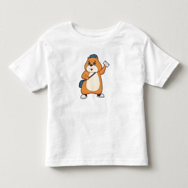 T-shirt Pour Les Tous Petits Lettre hamster Postman (Devant)