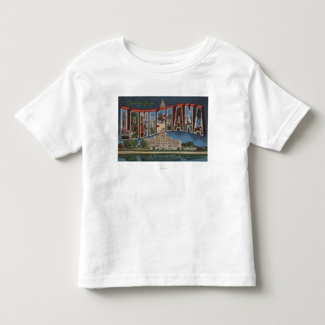 T-shirt Pour Les Tous Petits Lettre ScenesLouisiana de LouisianaLarge (Devant)