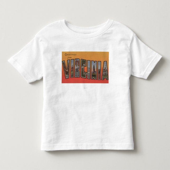 T-shirt Pour Les Tous Petits Lettre ScenesVirginia 3 de VirginiaLarge (Devant)