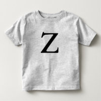 Lettre Z monogrammée noir chemise initiale
