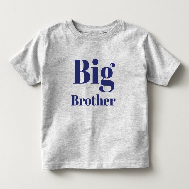T-shirt Pour Les Tous Petits Lettres bleu marine Big Brother (Devant)