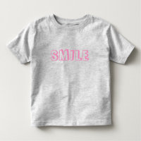 Lettres roses "Smile" grises