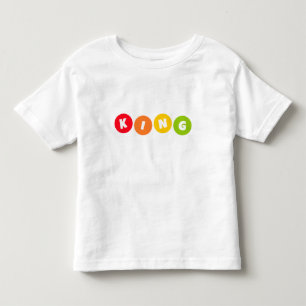 T-shirt Pour Les Tous Petits Lettres royales colorées dans des cercles lumineux