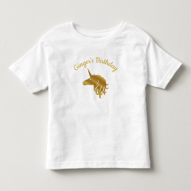 T-shirt Pour Les Tous Petits Licorne d'anniversaire (Devant)
