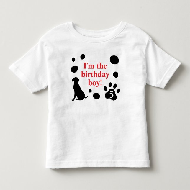 T-shirt Pour Les Tous Petits Lieu Dalmatien Anniversaire Garçon/Fille (Devant)