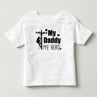 T-shirt Pour Les Tous Petits Lineman Electric My Daddy My Hero
