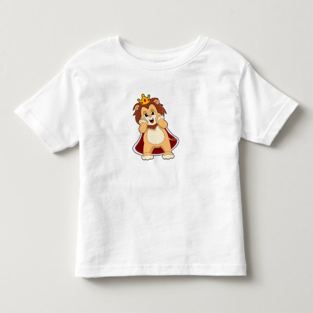 T-shirt Pour Les Tous Petits Lion comme roi avec Couronne.PNG (Devant)