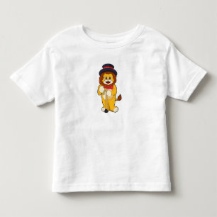 T-shirt Pour Les Tous Petits Lion en gentleman avec chapeau