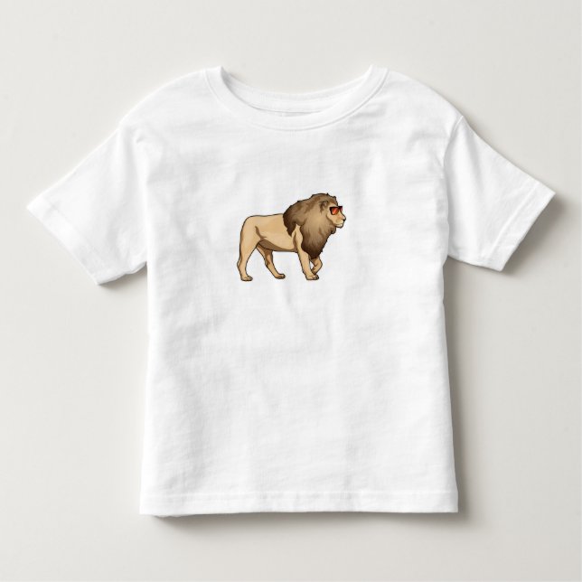 T-shirt Pour Les Tous Petits Lion Lunettes de soleil (Devant)
