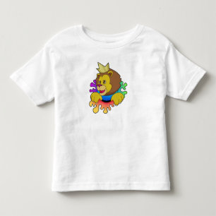 T-shirt Pour Les Tous Petits Lion roi avec couronne