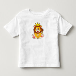 T-shirt Pour Les Tous Petits Lion roi avec couronne