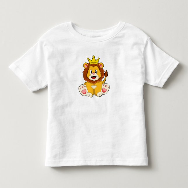T-shirt Pour Les Tous Petits Lion roi avec couronne (Devant)