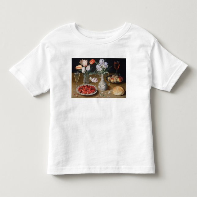 T-shirt Pour Les Tous Petits Lis, tulipes, cerises et fraises toujours (Devant)