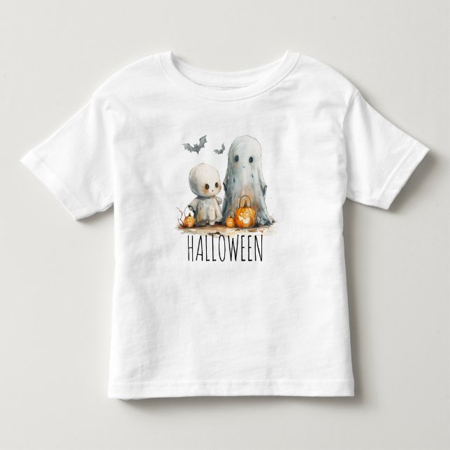 T-shirt Pour Les Tous Petits Little Frights - Skeleton & Ghost Halloween Duo (Devant)