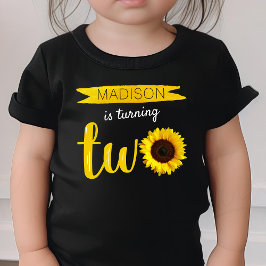 T-shirt Pour Les Tous Petits Little Sunflower 2e anniversaire