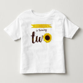 T-shirt Pour Les Tous Petits Little Sunflower 2e anniversaire